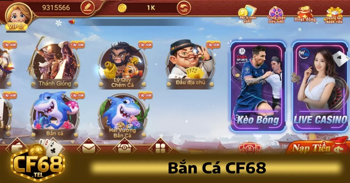 Trong trò chơi Bắn cá CF68, súng và vật phẩm hỗ trợ đóng vai trò quan trọng trong việc nâng cao khả năng săn cá