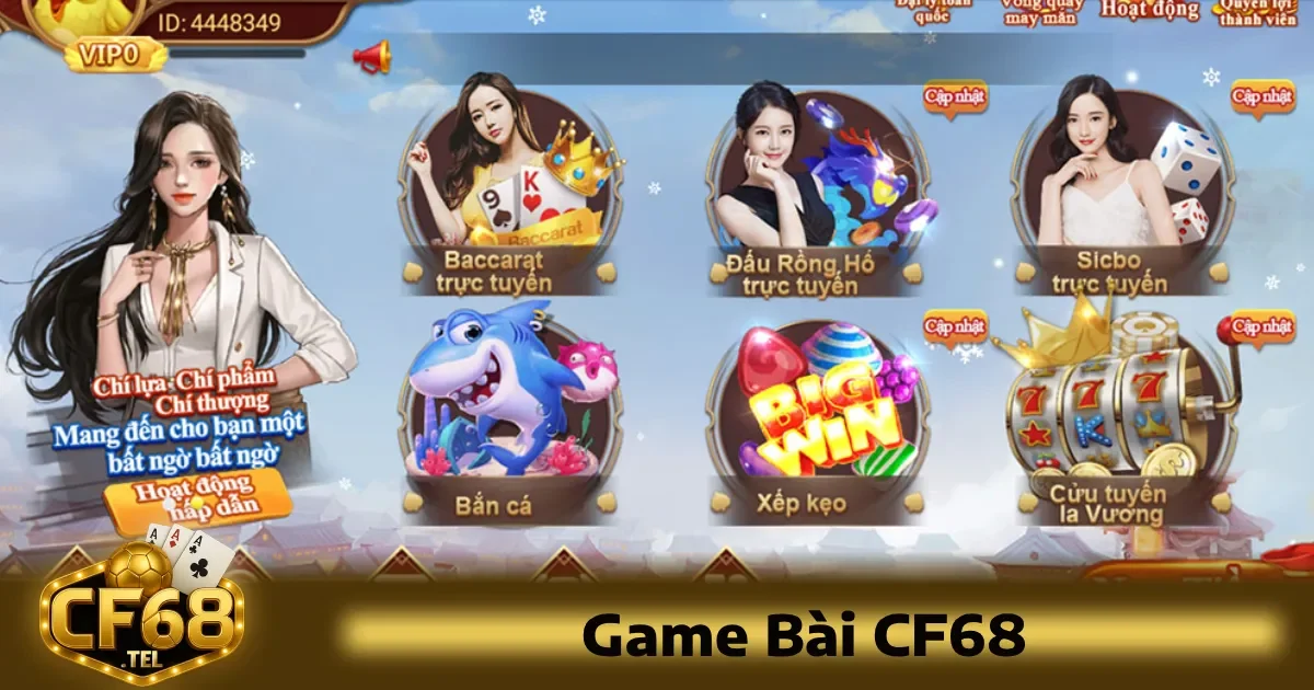 Game bài CF68 luôn cập nhật và bổ sung các trò chơi mới phù hợp với xu hướng và sở thích của cộng đồng game thủ